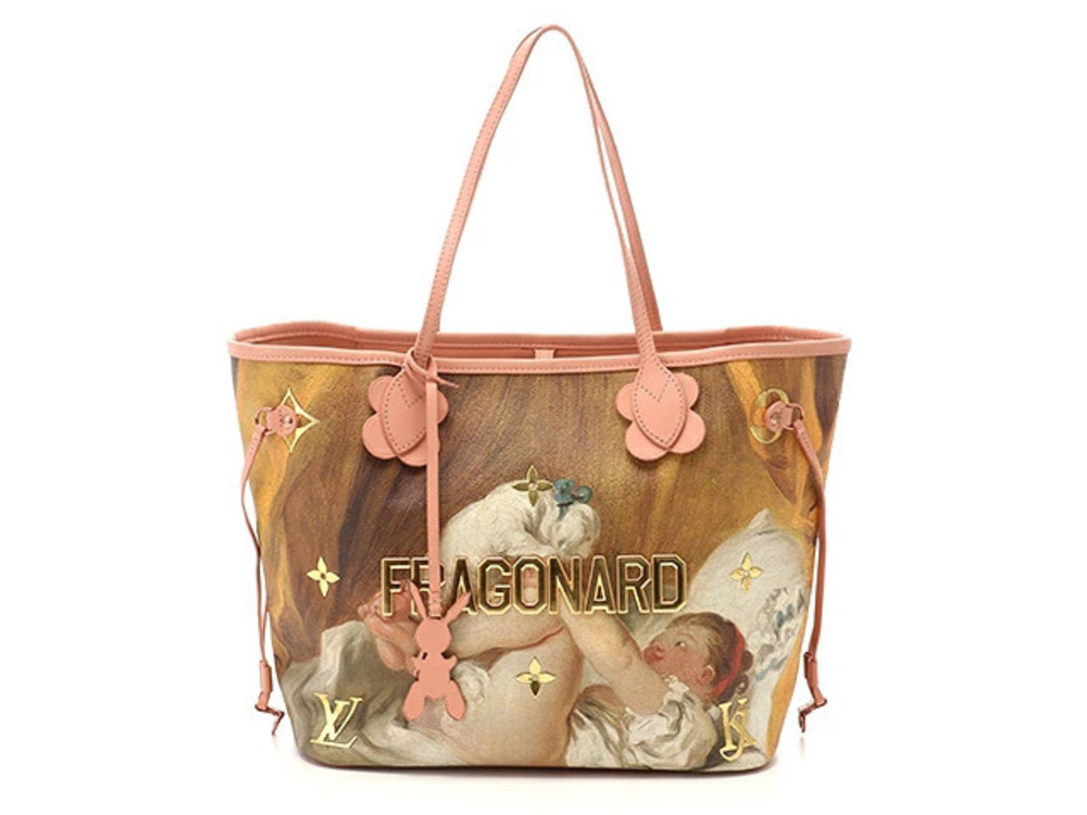 LOUIS VUITTON Neverfull Bag Fragonard Canvas Calfskin
